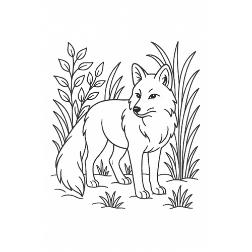 Tô màu con cáo cho bé – Tranh tô màu 2025