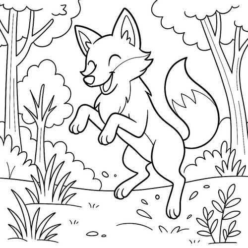 Tô màu con cáo cho bé – Tranh tô màu 2025