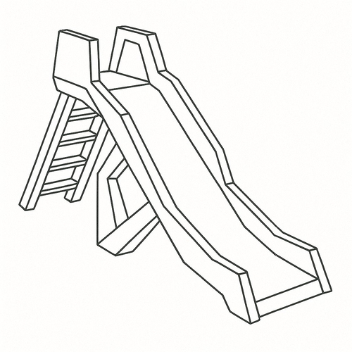 Tranh Tô Màu Cầu Trượt Cho Bé - Hình Tô Màu Năm 2025