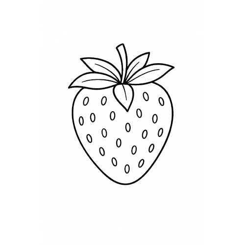 Tô màu quả dâu tây cho bé 2025 - Tải PDF miễn phí