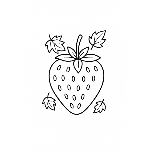 Tô màu quả dâu tây cho bé 2025 - Tải PDF miễn phí