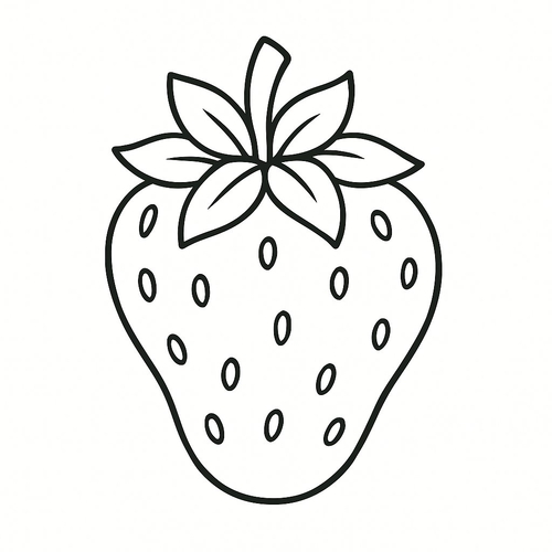 Tô màu quả dâu tây cho bé 2025 - Tải PDF miễn phí