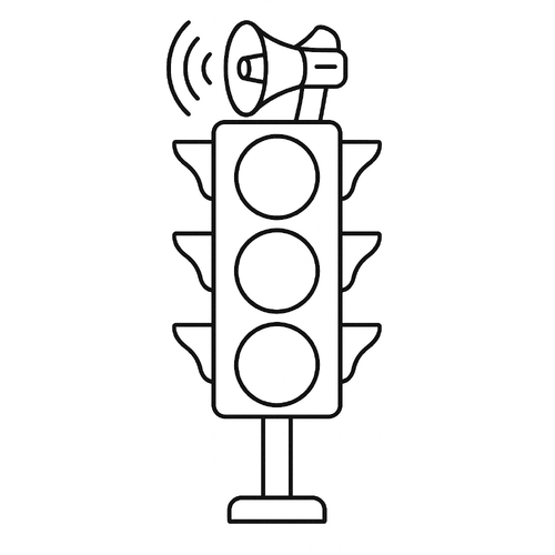 Tô màu đèn giao thông cho bé - Tranh tô màu 2025