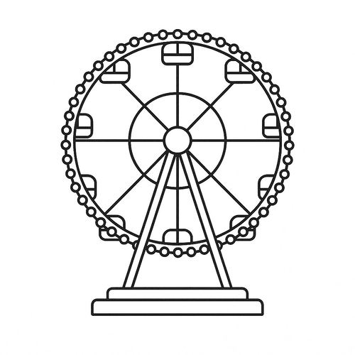 Tô màu đu quay cho bé - Tranh tô màu 2025
