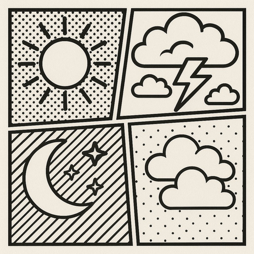 Tranh tô màu hiện tượng tự nhiên cho bé 2025 - Sáng tạo và học hỏi