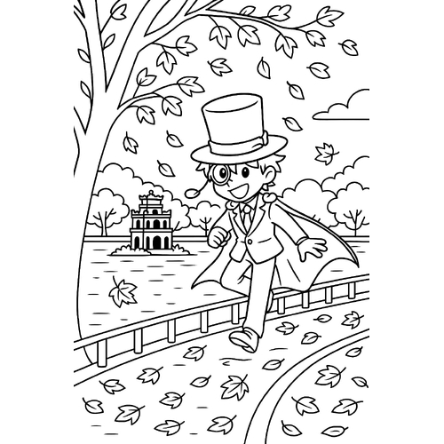 Tranh Tô Màu Hồ Gươm Cho Bé Năm 2025