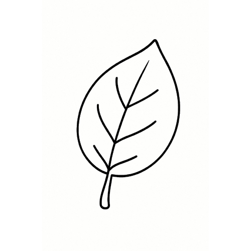 Tô màu lá cây cho bé 2025 - Tải PDF miễn phí