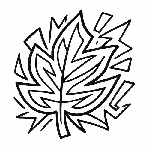 Tô màu lá cây cho bé 2025 - Tải PDF miễn phí