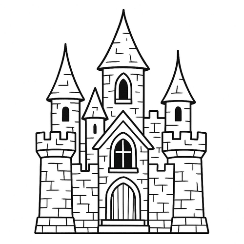 Tô màu lâu đài cho bé 2025 - Tải PDF miễn phí