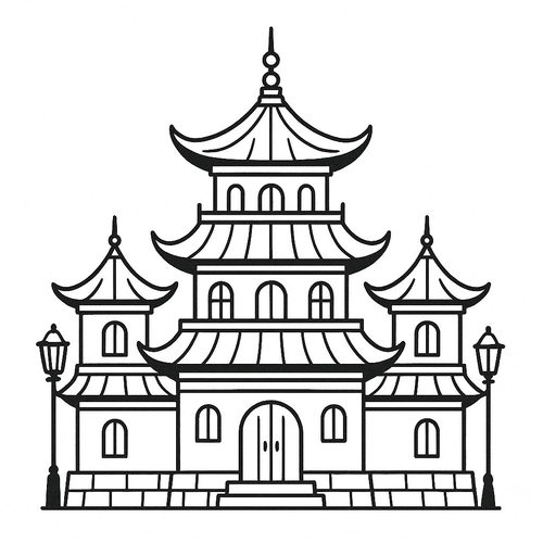 Tô màu lâu đài cho bé 2025 - Tải PDF miễn phí