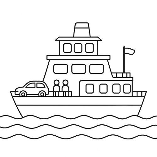 Tranh Tô Màu Phương Tiện Giao Thông Đường Thủy Năm 2025