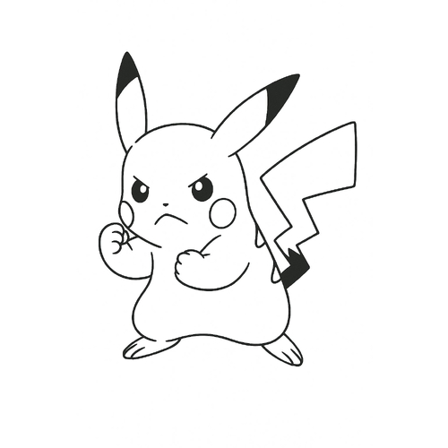 Hình Tô Màu Pikachu Cho Bé 2025 yêu thích nhất