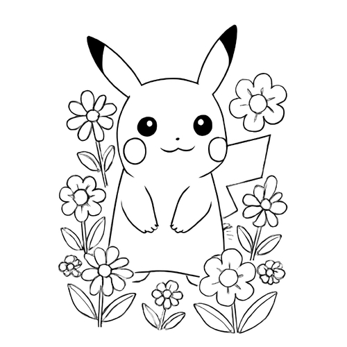 Hình Tô Màu Pikachu Cho Bé 2025 yêu thích nhất