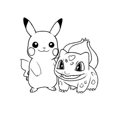 Hình Tô Màu Pikachu Cho Bé 2025 yêu thích nhất