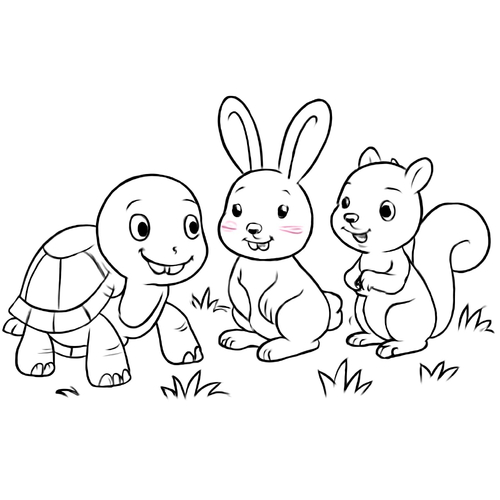 Con rùa tô màu cho bé – Hình tô màu đẹp 2025