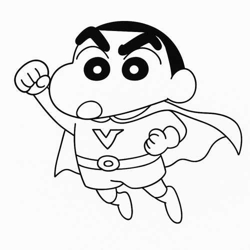 Tranh tô màu Shin cậu bé bút chì 2025 - Sáng tạo vui nhộn cho bé