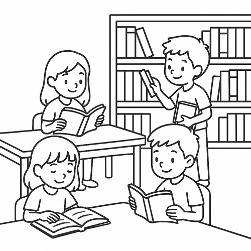 Tranh Tô Màu Trường Tiểu Học Cho Bé Năm 2025 - Tải PDF