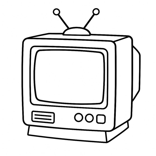 Tranh tô màu tivi cho bé - Hình tô màu tivi 2025