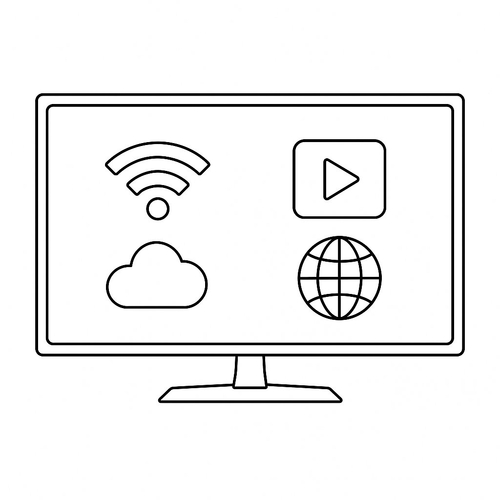 Tranh tô màu tivi cho bé - Hình tô màu tivi 2025