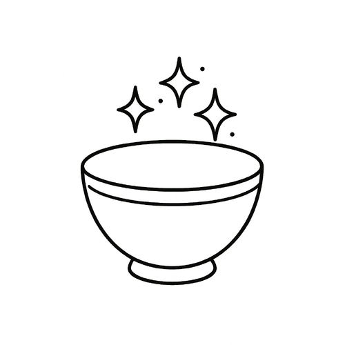 Tô màu cái bát cho bé 2025 – Hình tô màu dễ thương