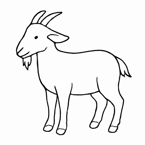 Tô màu con dê cho bé 2025 – Hình tô màu dễ thương