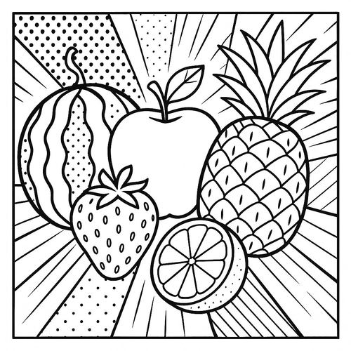 Tranh tô màu các loại quả cho bé 2025 - Tạo sự sáng tạo