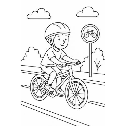 Tranh Tô Màu An Toàn Giao Thông Cho Bé Năm 2025