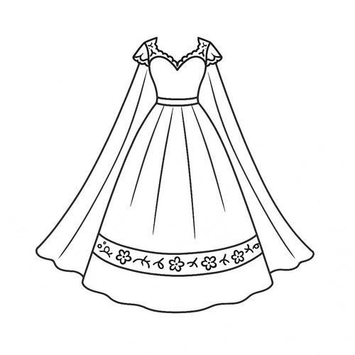 Tô màu váy cho bé - Tranh tô màu váy 2025