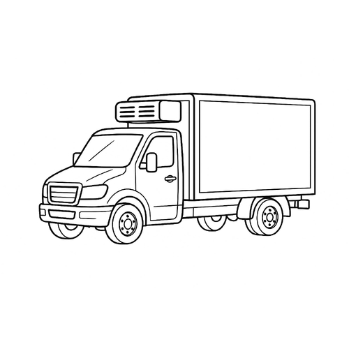 Tô màu xe tải cho bé - Tranh tô màu 2025