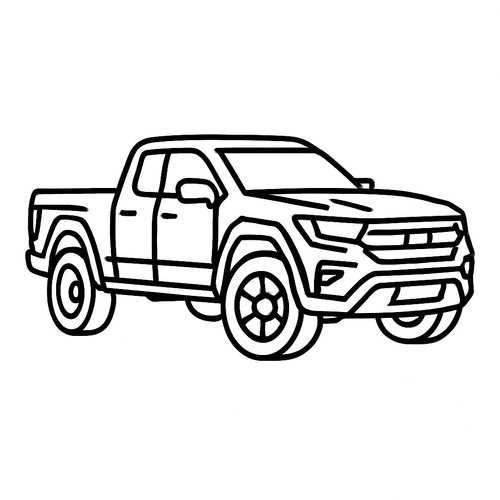 Tô màu xe tải cho bé - Tranh tô màu 2025