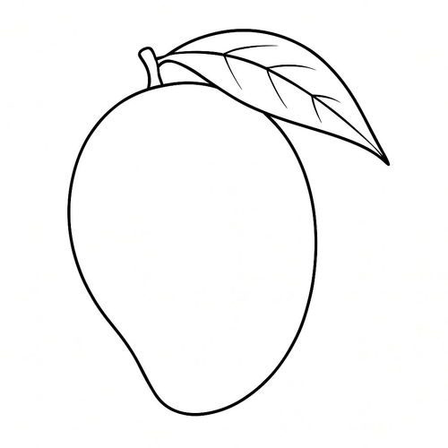 Tô màu quả xoài cho bé 2025 - Tải PDF miễn phí