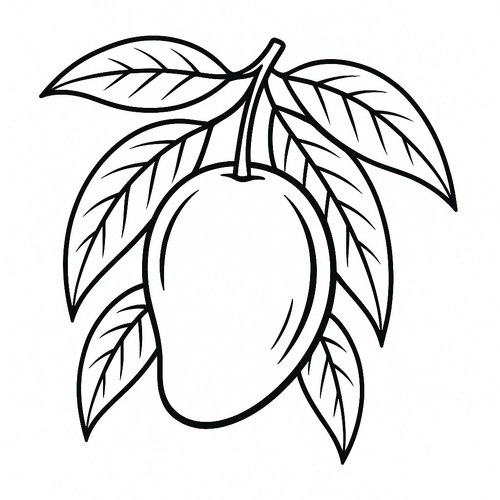 Tô màu quả xoài cho bé 2025 - Tải PDF miễn phí