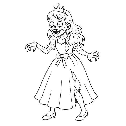 Tô màu zombie cho bé - Tranh tô màu zombie 2025