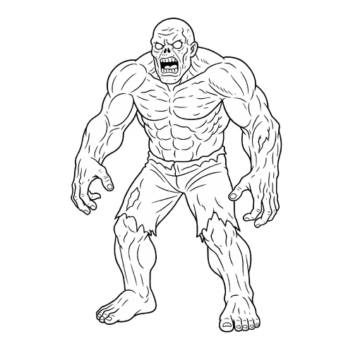 Tô màu zombie cho bé - Tranh tô màu zombie 2025