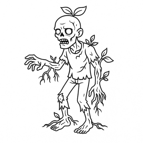 Tô màu zombie cho bé - Tranh tô màu zombie 2025