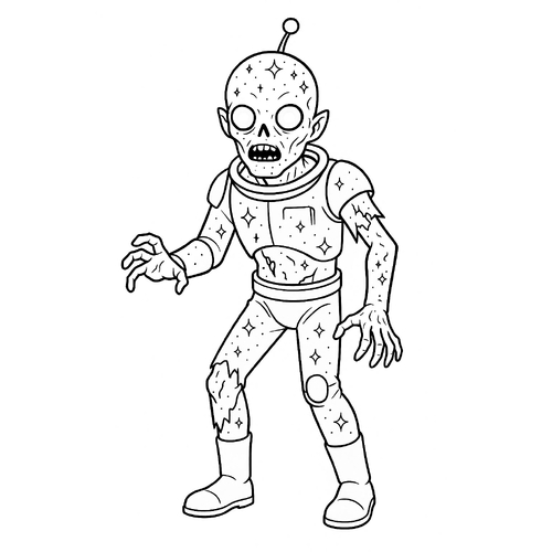 Tô màu zombie cho bé - Tranh tô màu zombie 2025