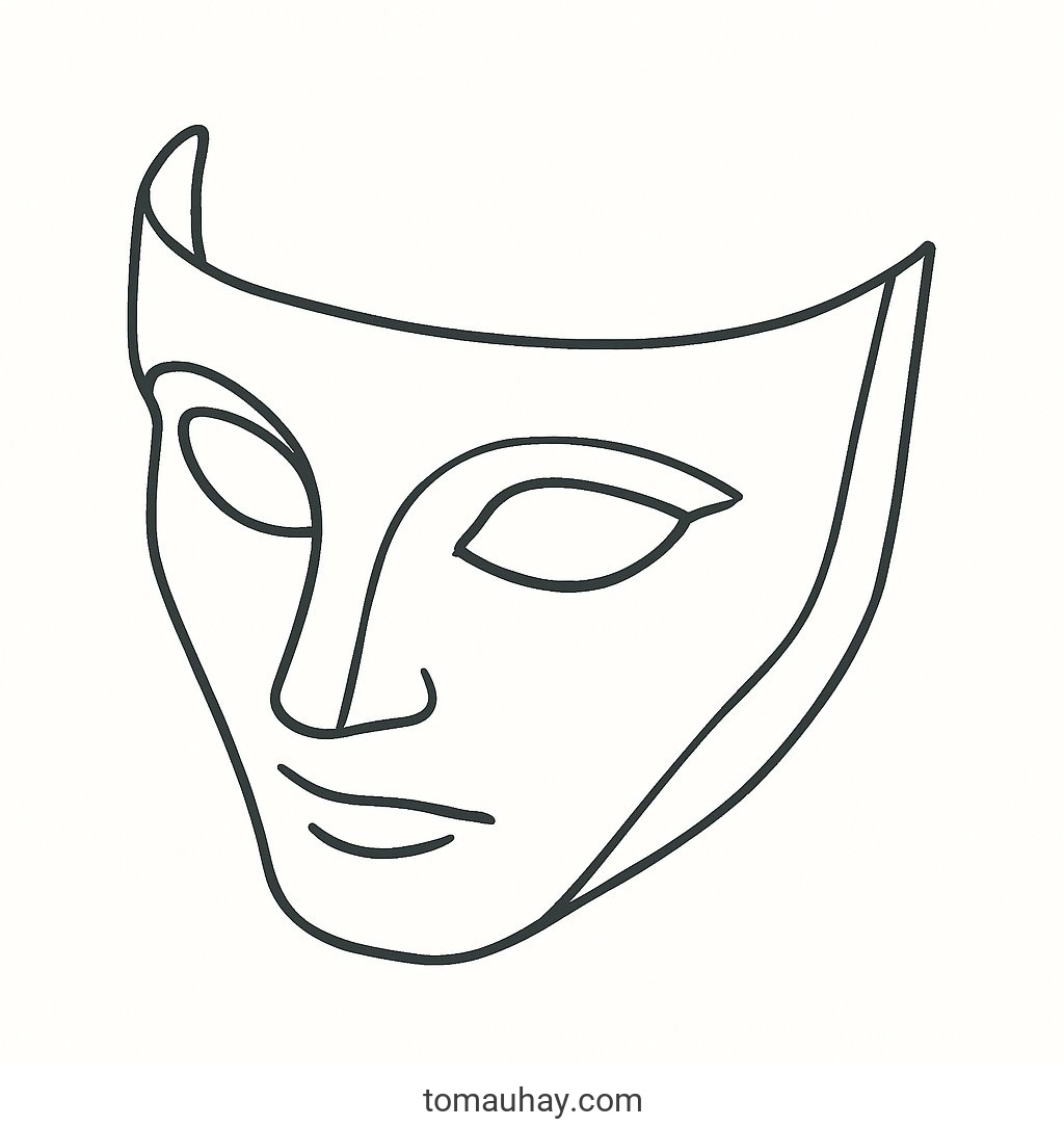 Tranh tô màu mặt nạ Trung Thu cho bé 2026 - Tải PDF - 3D Illusion