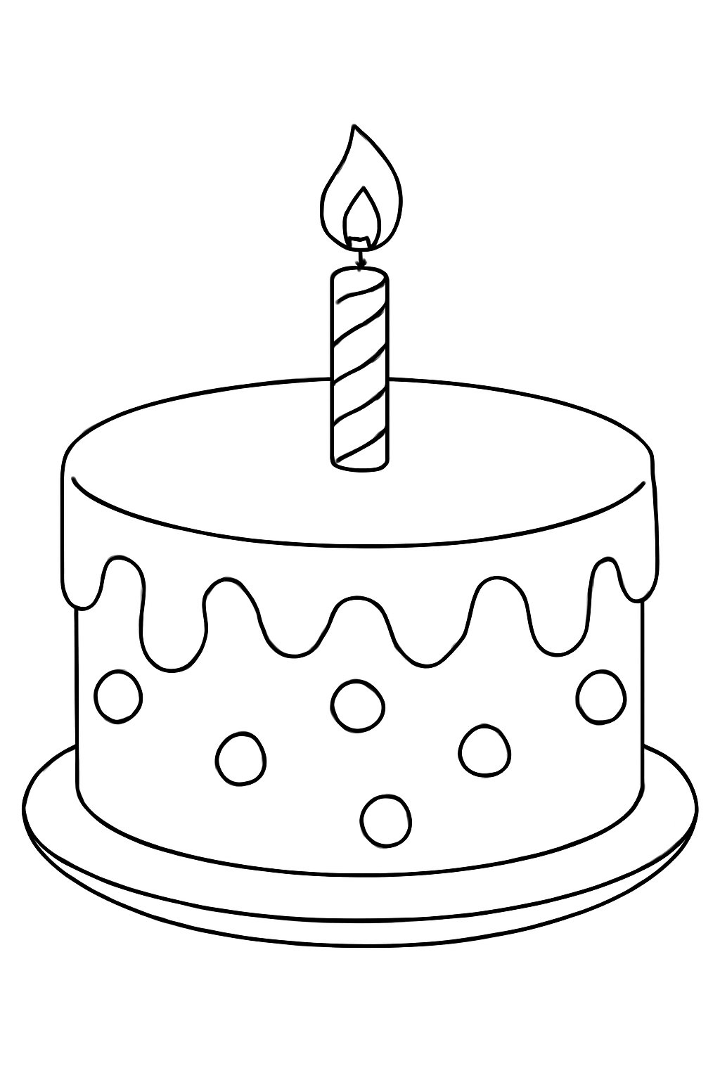 Bánh kem 1 tầng đơn giản