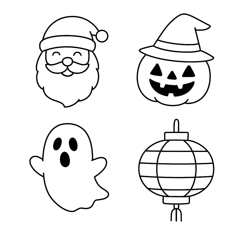 Bộ tô màu lễ hội