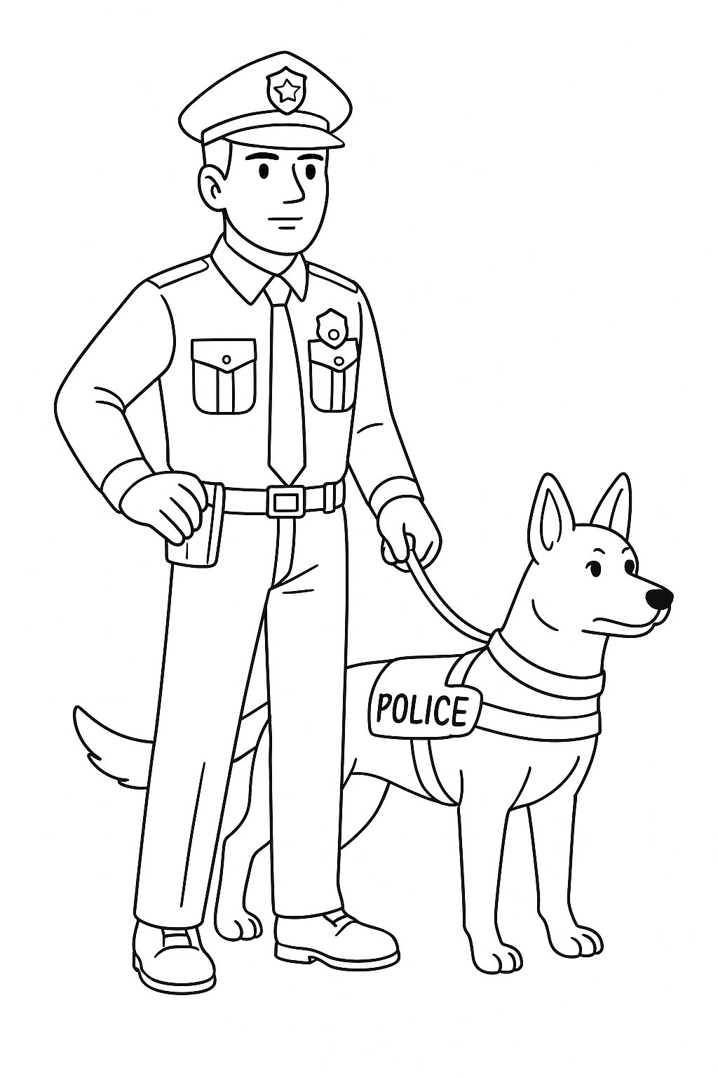 Cảnh sát cùng chó nghiệp vụ