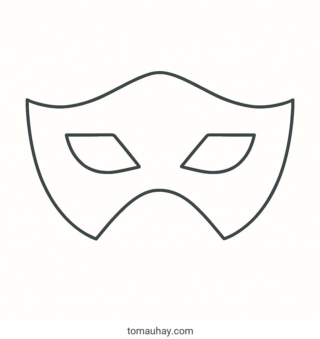 Tranh tô màu mặt nạ Trung Thu cho bé 2026 - Tải PDF - Đơn giản hình học