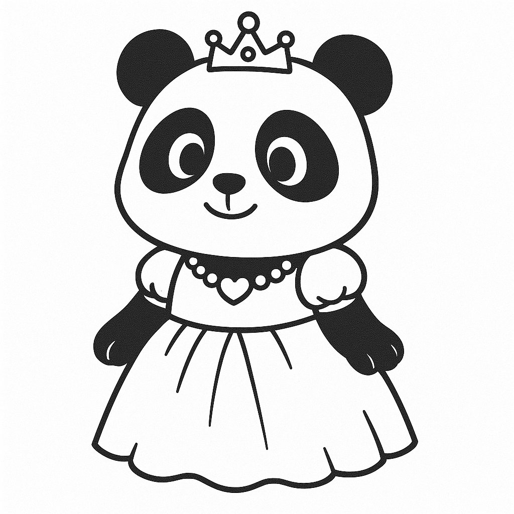 Gấu trúc trong bộ đồ công chúa