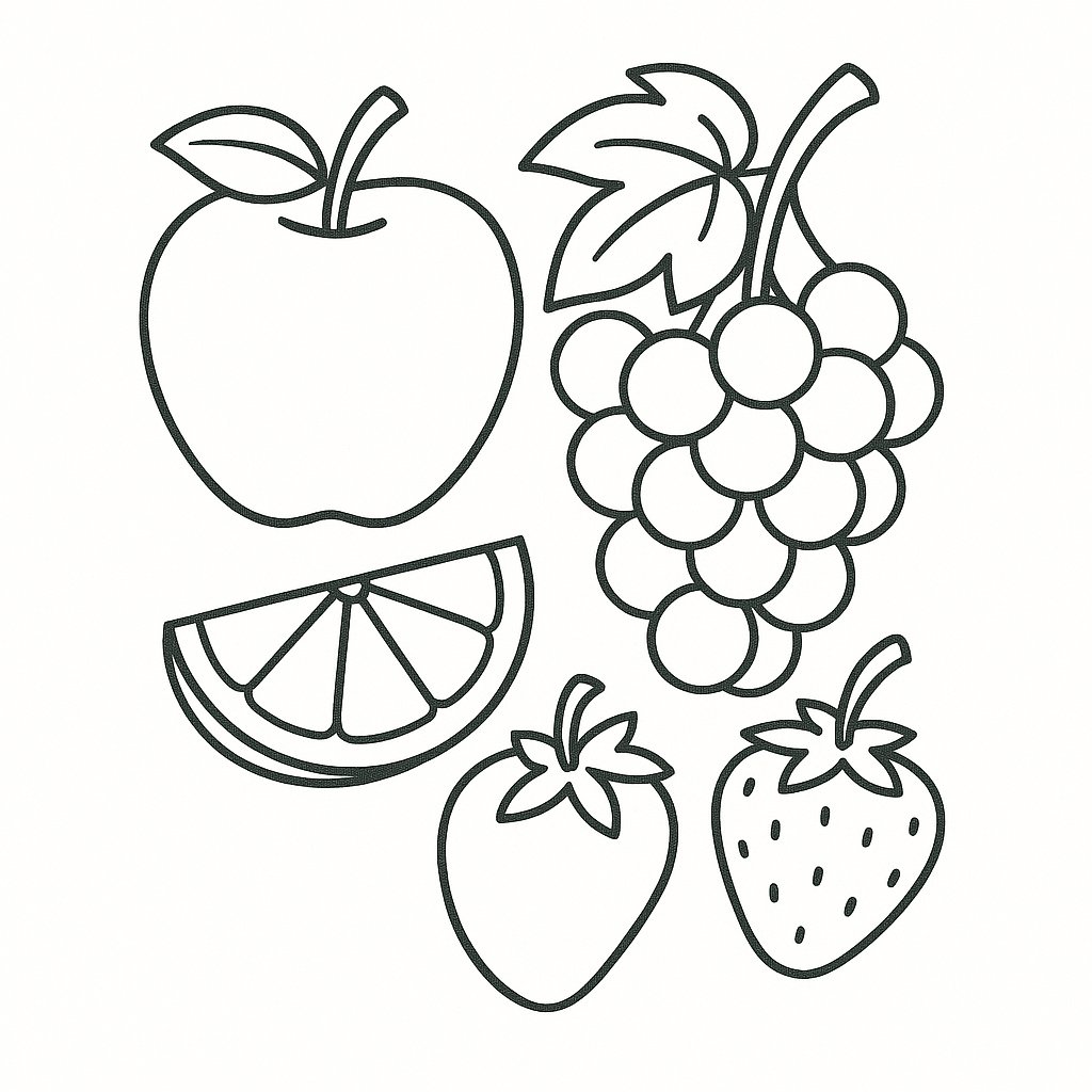 Tô màu chùm nho cho bé 2025