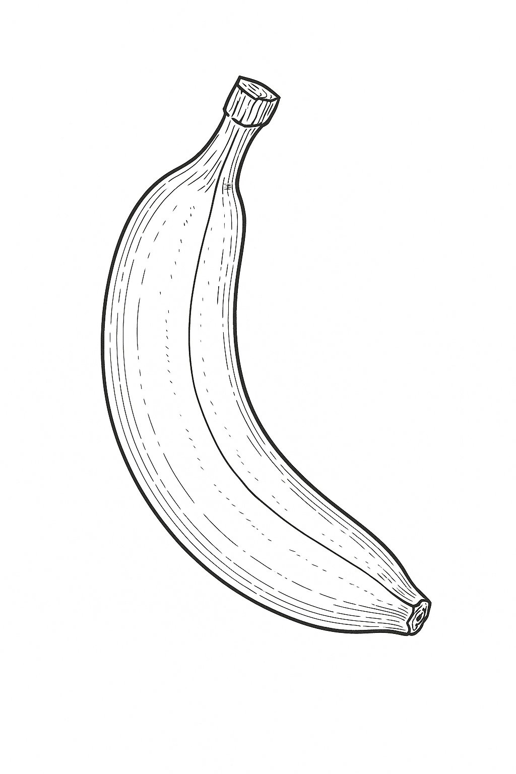 Tranh tô màu quả chuối cho bé 2025 tải PDF miễn phí