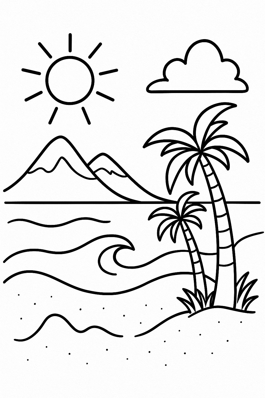 Phong cách phong cảnh biển thiên nhiên