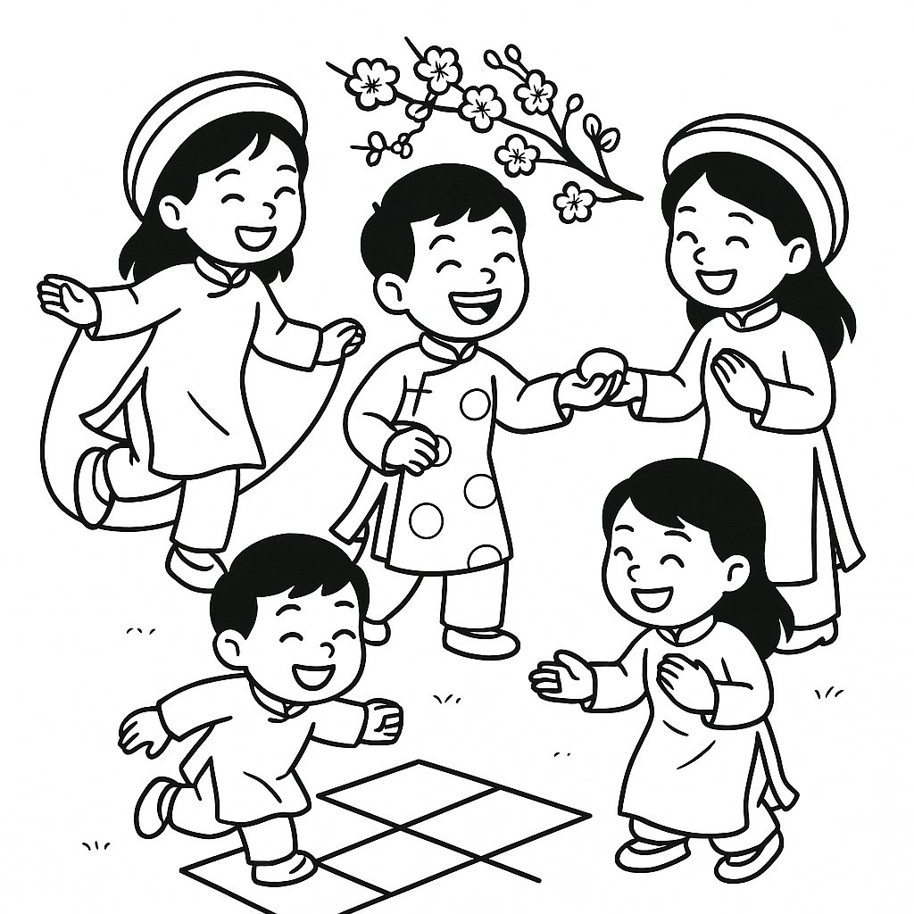 Phong cách thiếu nhi vui xuân