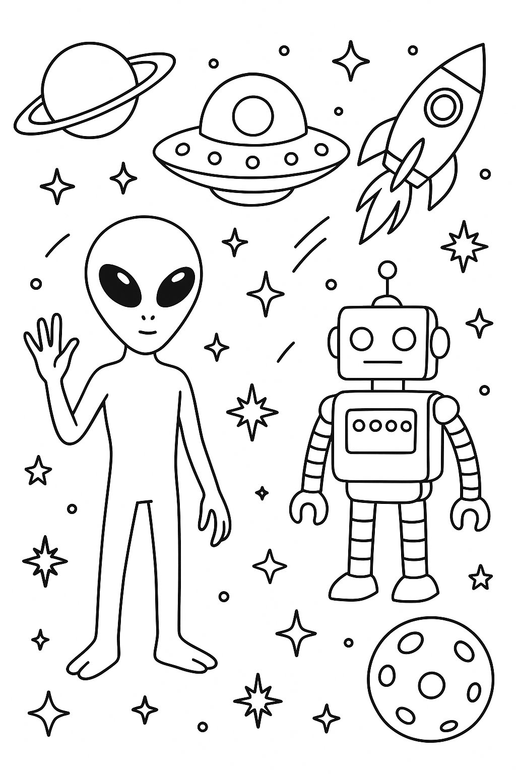 Sách tô màu khoa học viễn tưởng