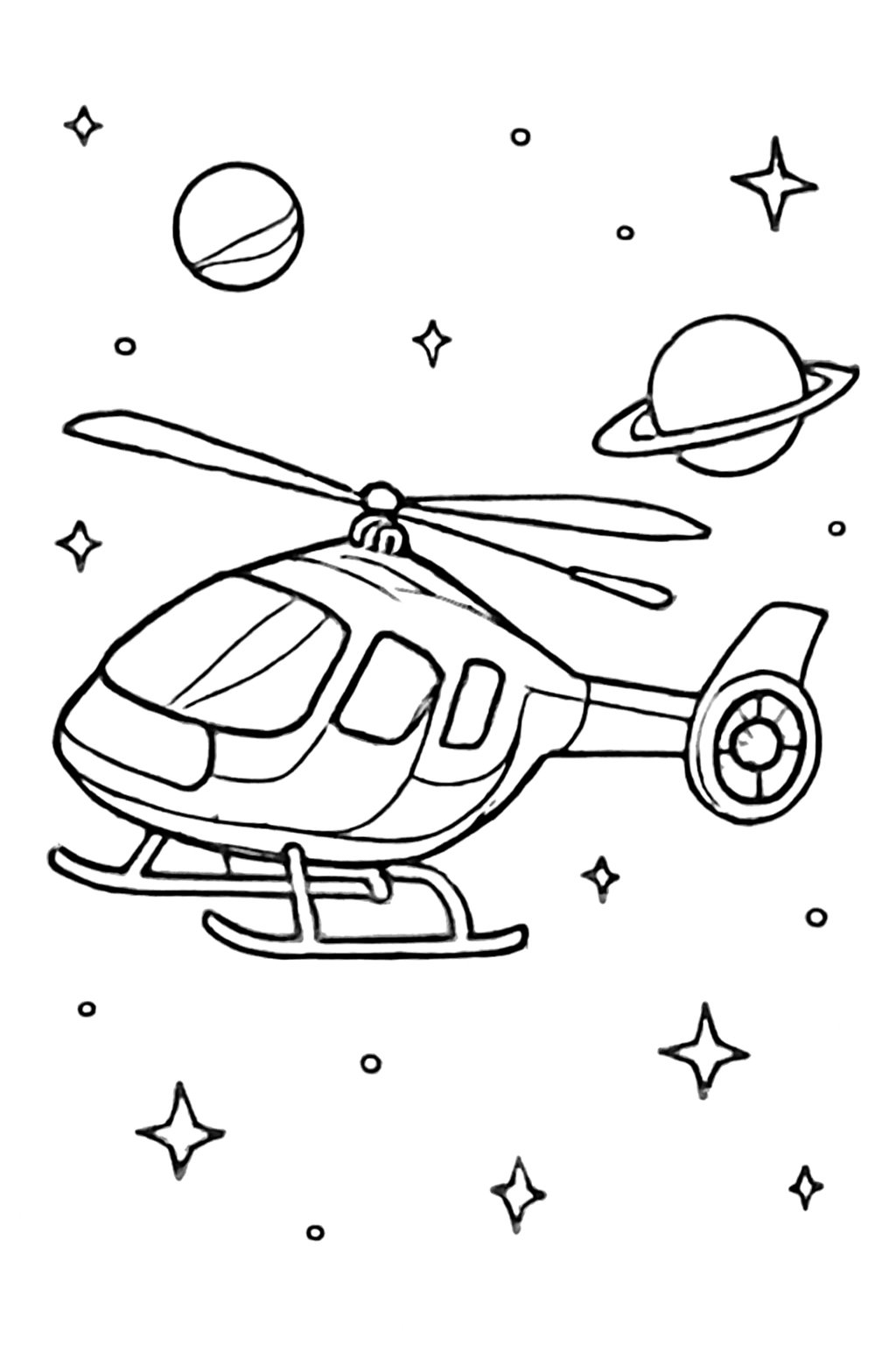 Trực thăng bay ngoài vũ trụ