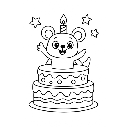 Tranh tô màu bánh kem tô màu cho bé 2025 - PDF vui nhộn