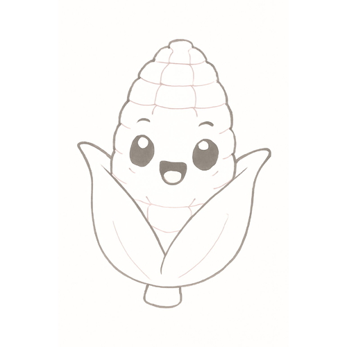 Tô màu bắp ngô cho bé 2025 – Tải PDF miễn phí